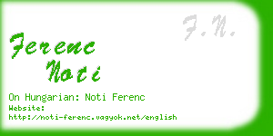 ferenc noti business card